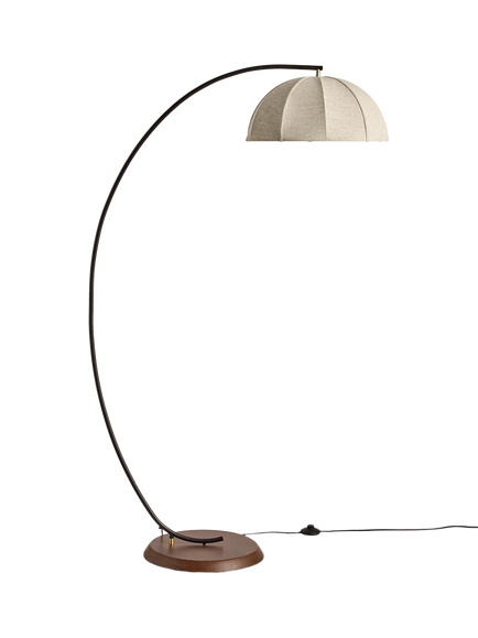 MADE Benny Ash Wood Base Floor Lamp, Ivory - view 2, Ivory