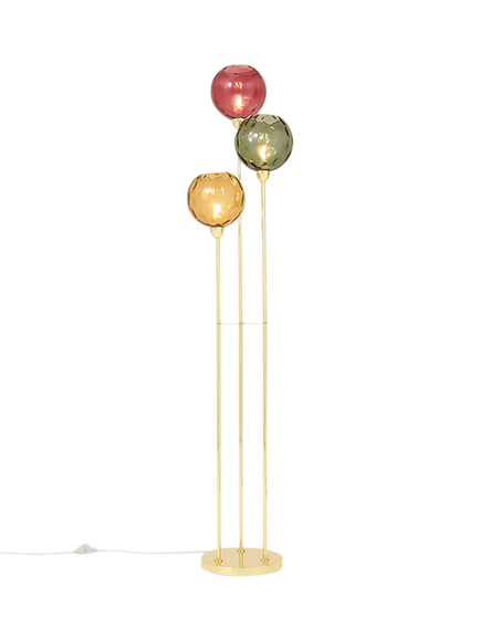 MADE Ilaria Triple Glass Shade Floor Lamp, Green/Multi, Green