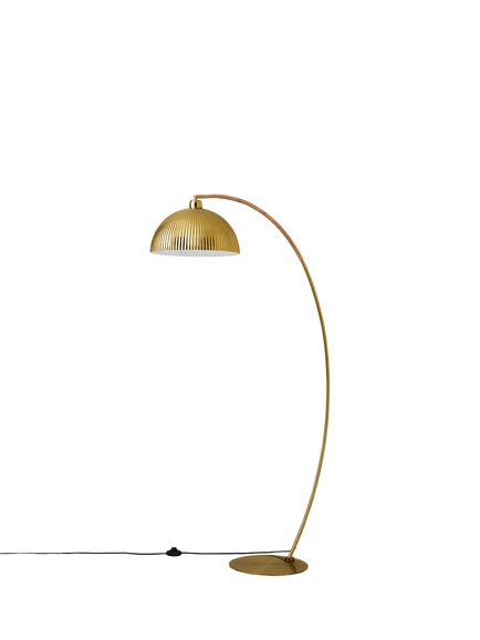 MADE Shell Floor Lamp, Brass, Gold