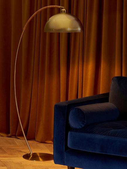 MADE Shell Floor Lamp, Brass - view 2, Gold