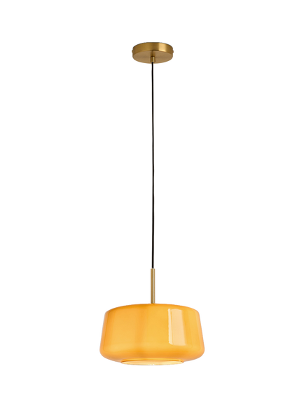 MADE Camilo Glass Pendant Ceiling Light, Amber, Amber