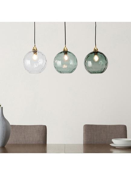 MADE Ilaria 3 Pendant Diner Ceiling Light, Blue - view 2, Blue