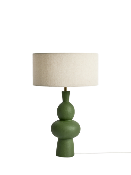 MADE Freyja Ceramic Base Table Lamp, Green - view 2, Green