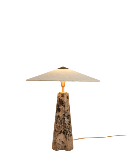 MADE Heath Marble Base Table Lamp, Brown, Brown