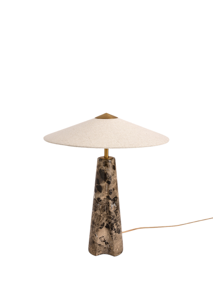 MADE Heath Marble Base Table Lamp, Brown - view 2, Brown