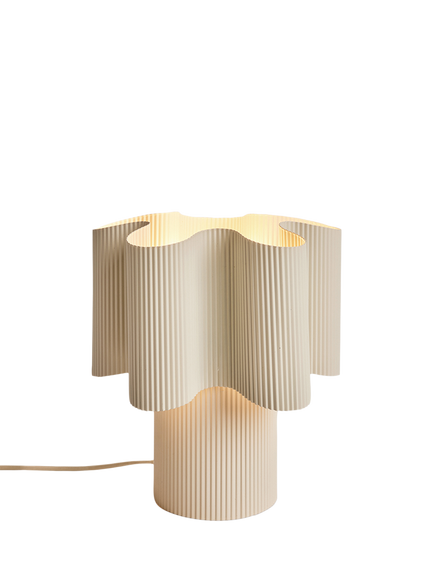 MADE Sydney Pleated Table Lamp, Cream, Cream