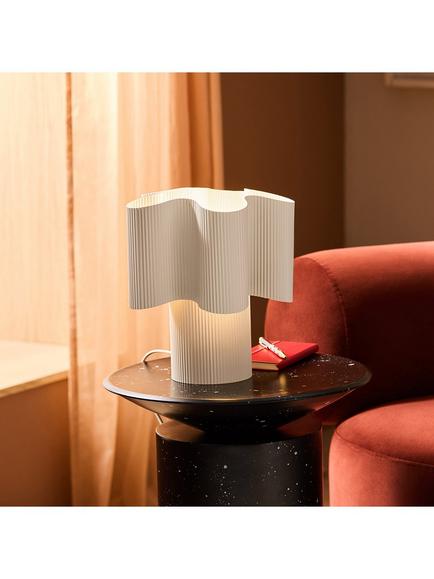 MADE Sydney Pleated Table Lamp, Cream - view 2, Cream