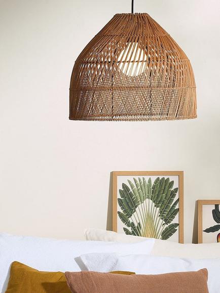 MADE Java Rattan Easy Fit Pendant Lampshade, Dark Natural - view 2, Dark Natural