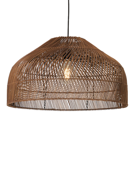 MADE Java Rattan Easy Fit Extra Large Pendant Lampshade, Dark Natural, Dark Natural