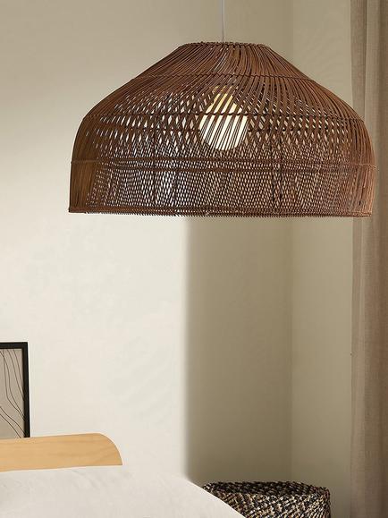 MADE Java Rattan Easy Fit Extra Large Pendant Lampshade, Dark Natural - view 2, Dark Natural