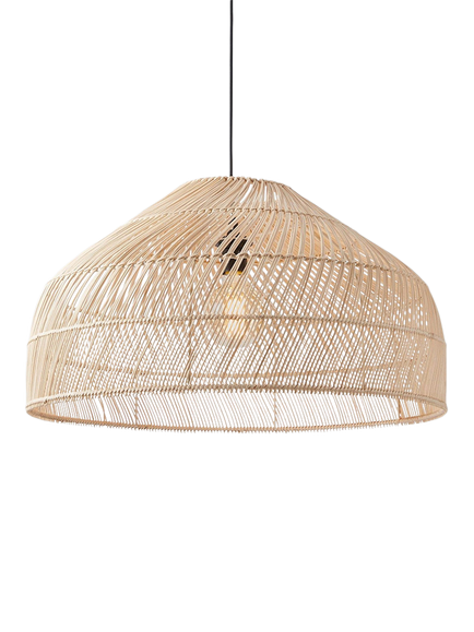 MADE Java Rattan Easy Fit Extra Large Pendant Lampshade, Natural, Natural