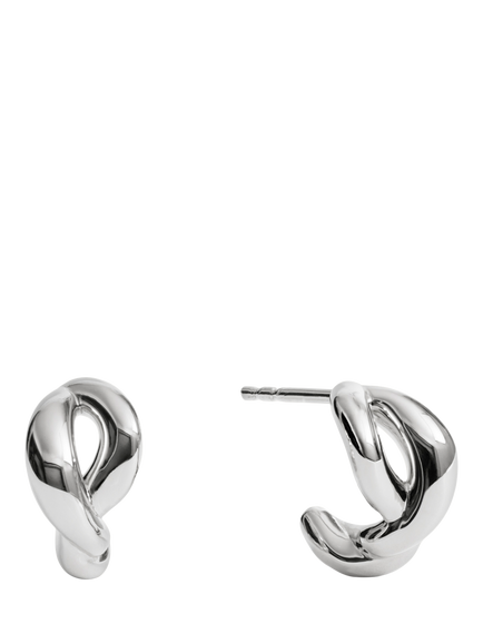 Monica Vinader Ochre Sterling Silver Huggie Earrings, Silver