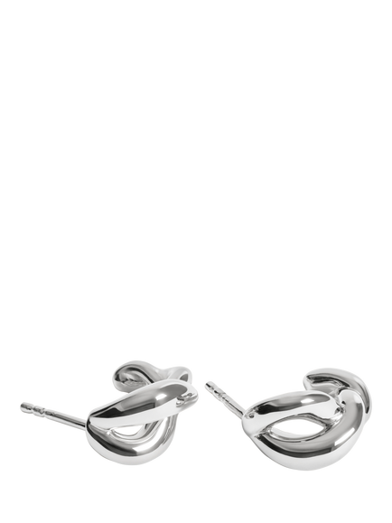 Monica Vinader Ochre Sterling Silver Huggie Earrings - view 2, Silver