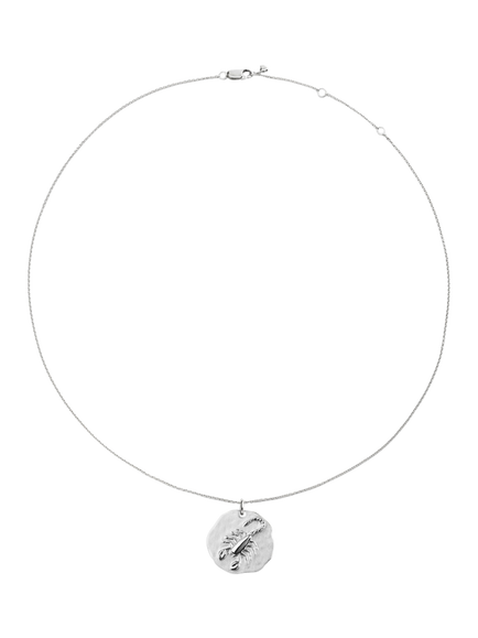 Monica Vinader Zodiac Necklace, Scorpio Silver