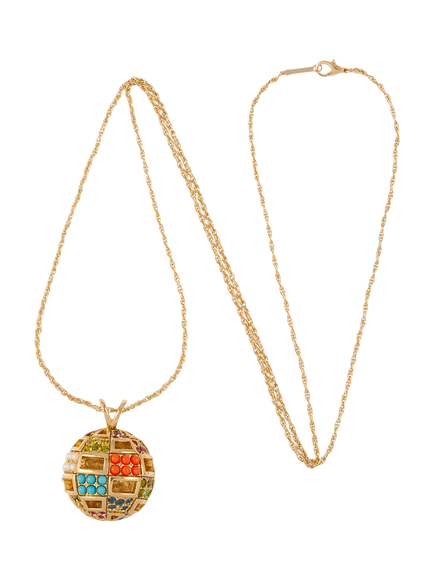 Pre-loved D'Orlan Faux Pearl and Swarovski Crystal Necklace, Gold, Gold