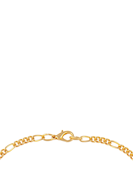 Pre-loved Figaro Chain Necklace, Gold - view 2, Gold