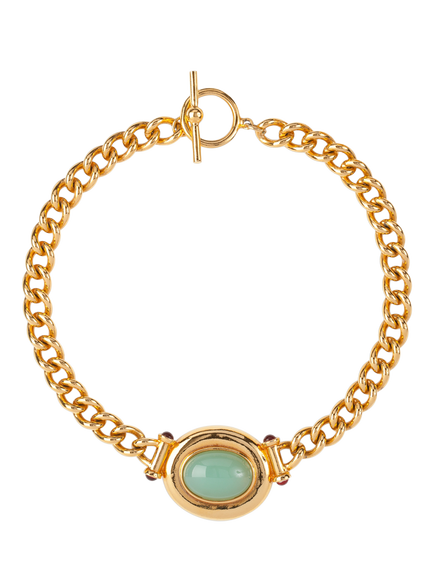 Pre-loved Vintage Elizabeth Taylor Cabochon Necklace, Gold, Gold