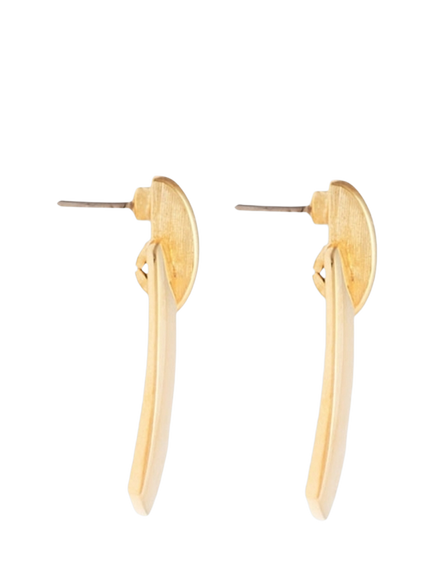 Pre-loved Napier Door Knocker Earrings, Gold - view 2, Gold