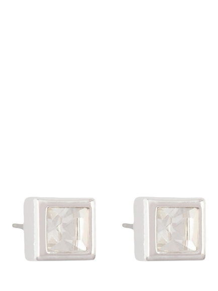 Pre-loved Monet Swarovski Crystal Stud Earrings, Silver, Silver
