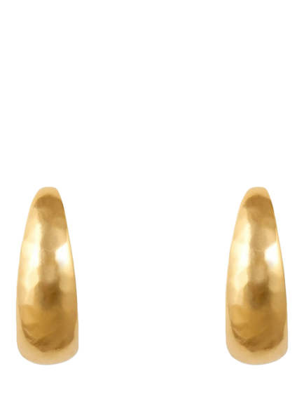 Pre-loved Demi Hoop Clip-On Earrings, Gold - view 2, Gold