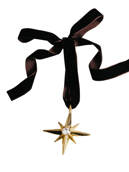 Orelia 18ct Gold Plated Starburst Christmas Ornament - view 2, Pale Gold