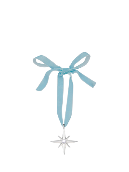 Orelia Silver Star Christmas Ornament, Silver