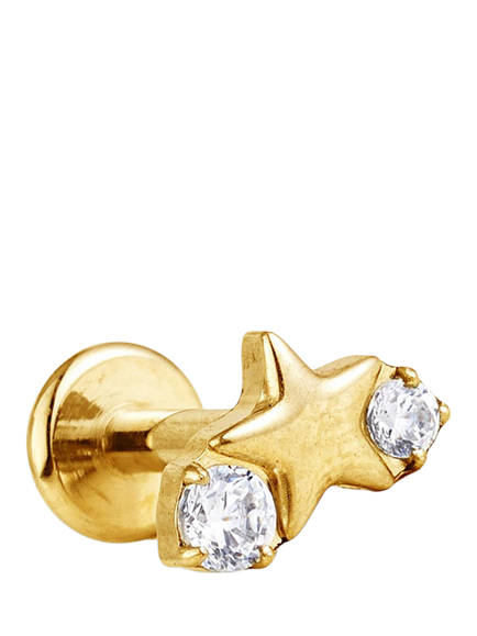 Orelia Crystal Star Single Stud Earring, Gold, Crystal