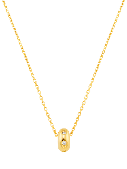 Orelia Mini Crystal Starburst Rondel 18ct Gold Plated Necklace, Crystal