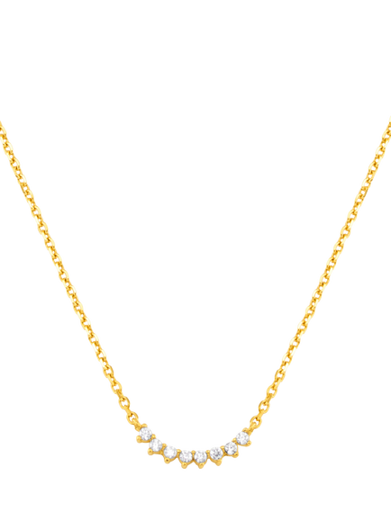 Orelia Micro Crystal Charm 18ct Gold Plated Necklace, Crystal