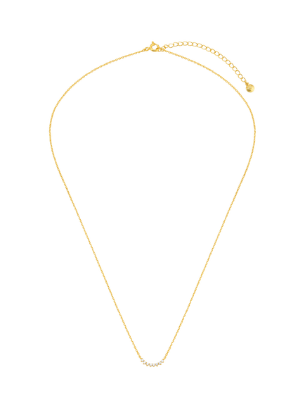 Orelia Micro Crystal Charm 18ct Gold Plated Necklace - view 2, Crystal