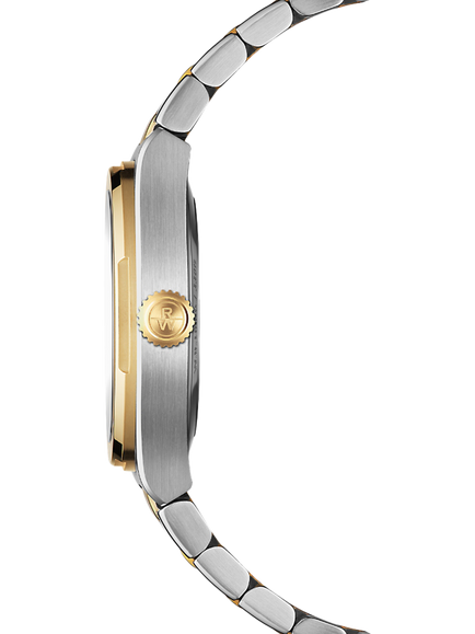Raymond Weil Women's A.R.T 30mm Round Mother of Pearl Bracelet Strap Watch, Silver/Gold - view 2, Silver/Gold