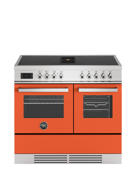 Bertazzoni Air-Tec PROCH104 100cm Electric Range Cooker with Induction Hob, Gloss Orange