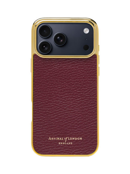 Aspinal of London iPhone 18 Max Leather Phone Case, Garnet, Garnet