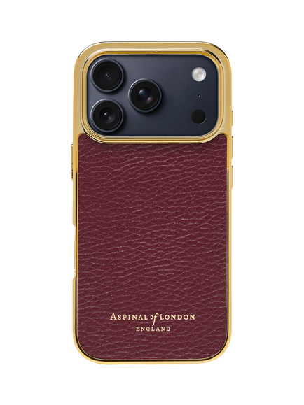 Aspinal of London iPhone 18 Pro Leather Phone Case, Garnet, Garnet