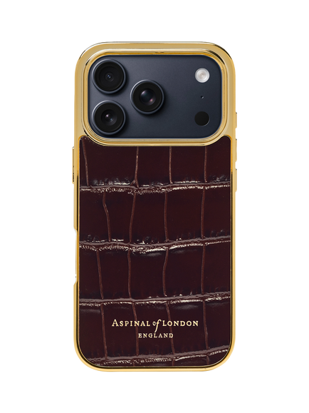 Aspinal of London iPhone 18 Pro Leather Phone Case, Amazon Brown, Amazonbrown