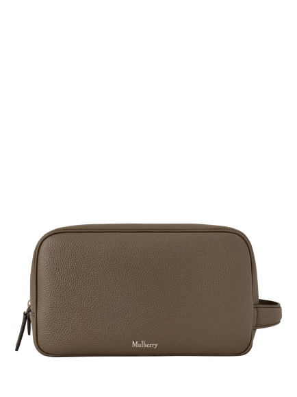 Mulberry Heritage Wash Bag, Mushroom, Mushroom