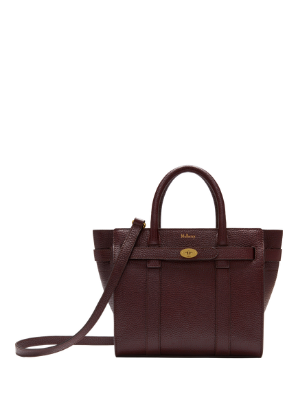 Mulberry Mini Zipped Bayswater Handbag, Oxblood, Oxblood