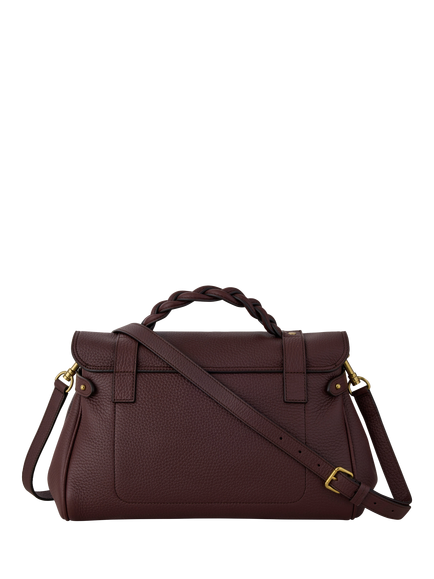 Mulberry Alexa Leather Satchel Bag, Oxblood - view 2, Oxblood