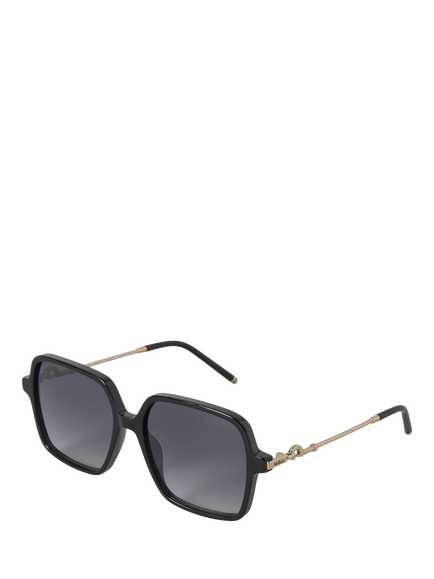 Mulberry Frankie Oversized Square Sunglasses, Black - view 2, Black