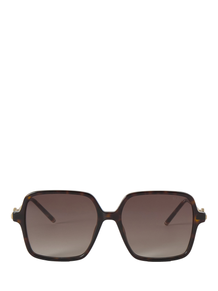 Mulberry Frankie Women's Oversized Square Sunglasses, Tortoiseshell, Tortoiseshell