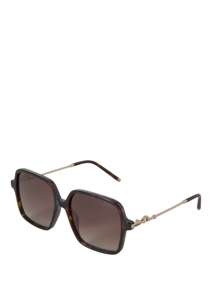 Mulberry Frankie Women's Oversized Square Sunglasses, Tortoiseshell - view 2, Tortoiseshell