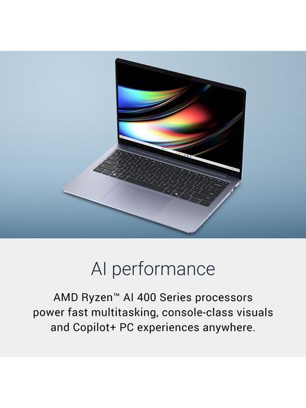 Dell 14S DS14265 Laptop, AMD Ryzen AI 7 Processor, 16GB RAM, 512GB SSD, 14” Full HD+ OLED, Frost Blue - view 2, Frost Blue