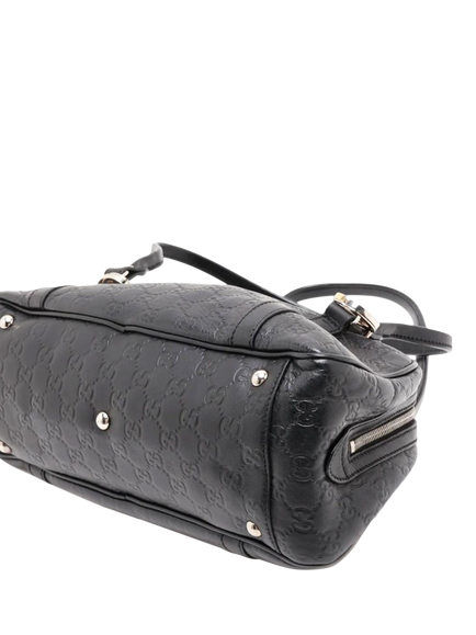 Pre-loved GUCCI Guccissima Leather Shoulder Bag, Black - view 2, Black