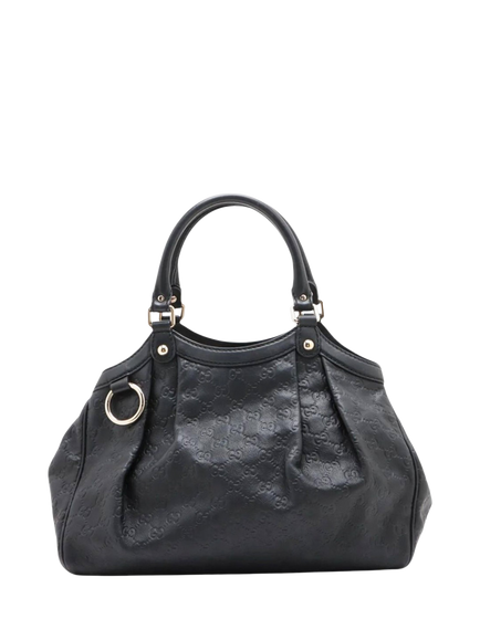 Pre-loved GUCCI Sukey Guccissima Leather Bag, Black, Black
