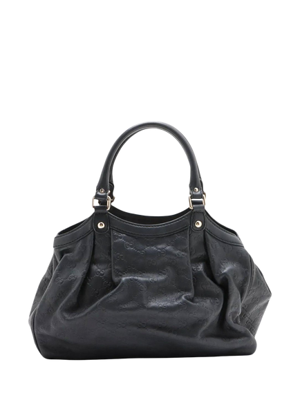 Pre-loved GUCCI Sukey Guccissima Leather Bag, Black - view 2, Black