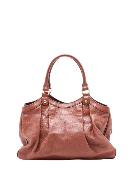Pre-loved GUCCI Sukey Guccissima Leather Bag, Brown - view 2, Brown