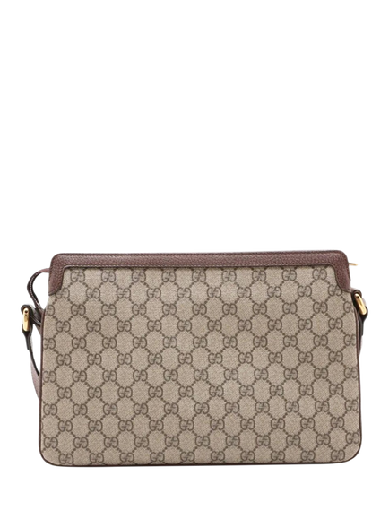 Pre-loved GUCCI GG Supreme Brown Shoulder Bag, Brown - view 2, Brown