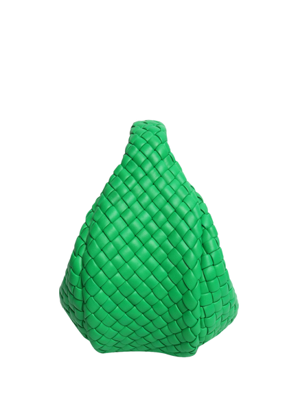 Pre-loved Bottega Veneta Padded Jodie Intecciato Top Handle Bag, Green - view 2, Green