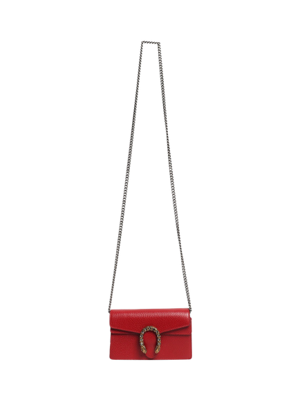 Pre-loved GUCCI Mini Dionysus Leather Crossbody Bag, Red - view 2, Red