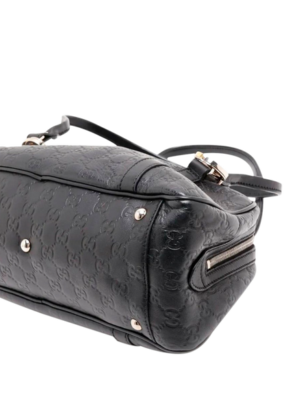 Pre-loved GUCCI Guccissima Leather Shoulder Bag, Black - view 2, Black
